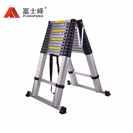 Certificat EN131 échelle télescopique en aluminium double face de 4,4 m