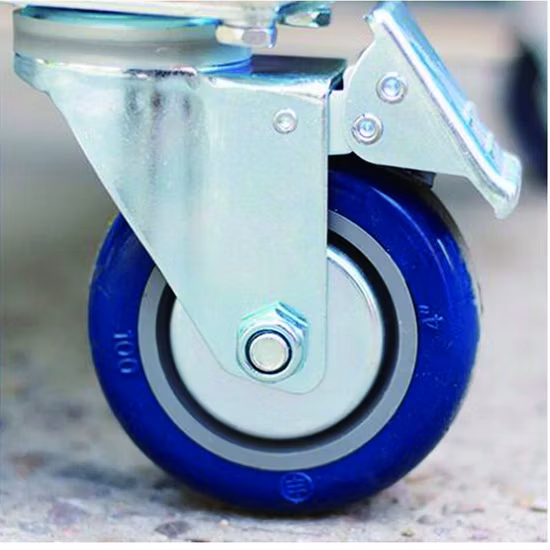 Chariot pliant en acier mobile d'échelle d'étape de plate-forme de taille de 1500mm durable avec des roues